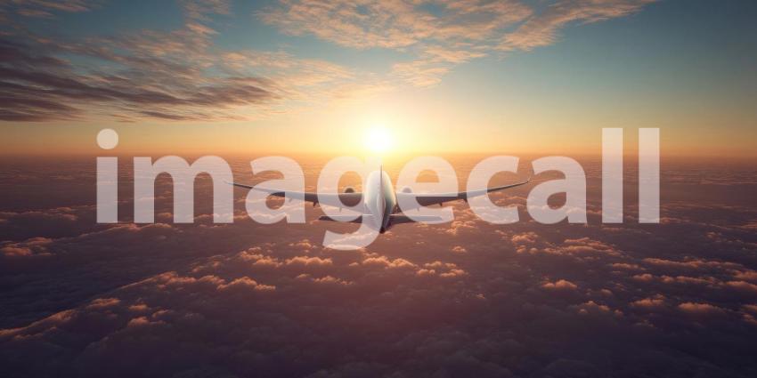 Citation CJ3 Ascent: Private Jet Soars Above Clouds, Sun Glints on Wings, a High-Altitude View of Modern Aviation and Freedom.