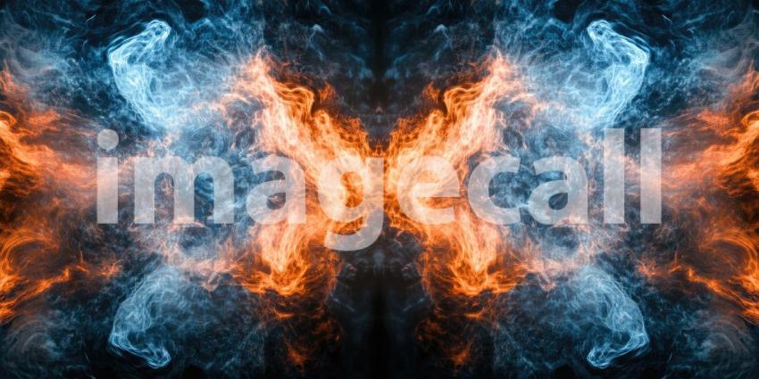 Explosion Cloudscape: Fiery Orange and Grey Plumes, Intense Heat and Debris in a Dramatic, Cataclysmic Scene of Destruction.