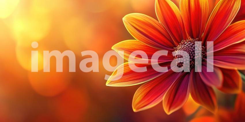 Golden Dahlia Bloom: Warm Light and Bokeh on Petals, Close-Up of Autumnal Flowers in a Dreamy, Sunlit Garden.