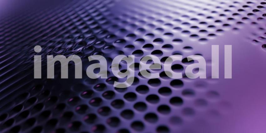 Purple Metallic Waves: Glossy Fabric with Reflective Folds, Light and Shadow Play on a Liquid Metal Surface in Abstract Design.