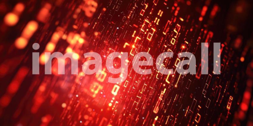 Red Particle Burst: Glowing Lights and Streaks, Dynamic Explosion of Energy and Light in an Abstract, Cosmic Scene.