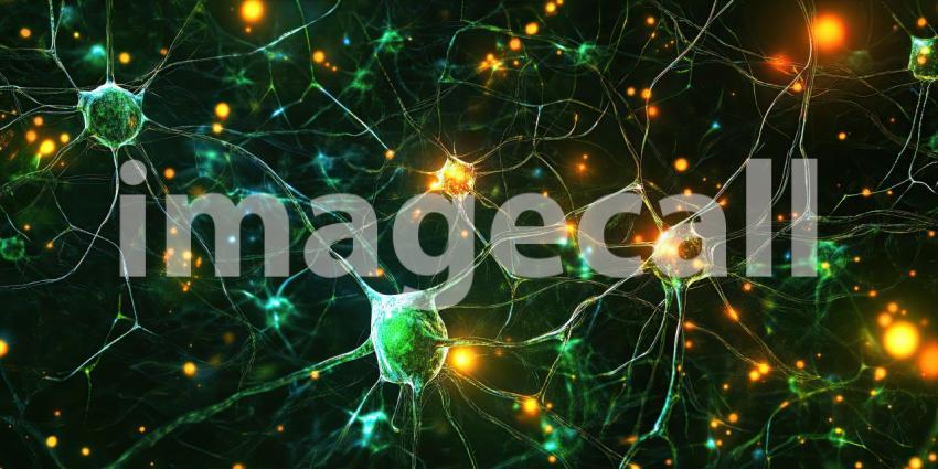 Cybernetic AI Data Network with Glowing Circuits - Futuristic Tech and Intelligence Background Design