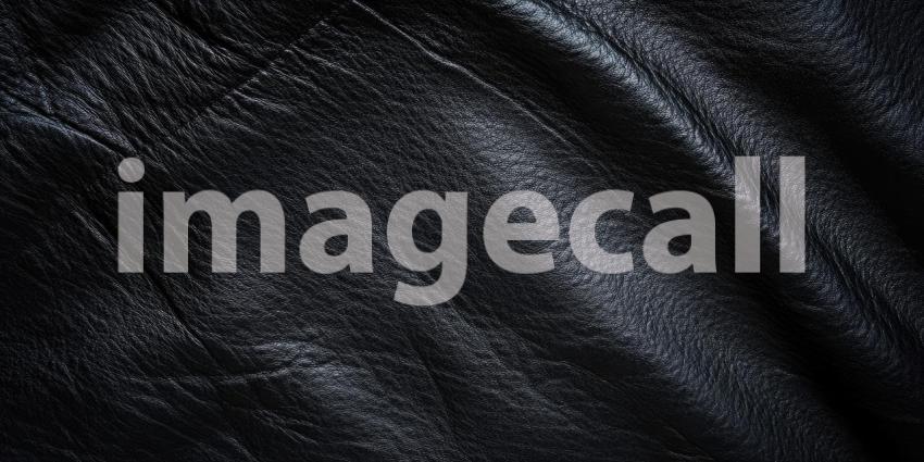 Dark Black Leather Texture with Subtle Shine - Sophisticated and Luxurious Background Design