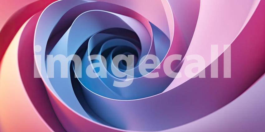 Curved Paper Panels Interlocked into a 3D Spiral Dance - Abstract and Elegant Background Design