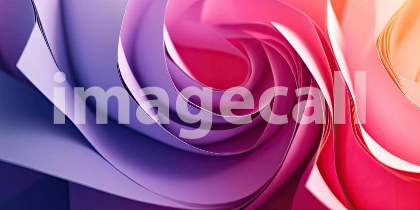 Curved Paper Panels Interlocked into a 3D Spiral Dance - Abstract and Elegant Background Design
