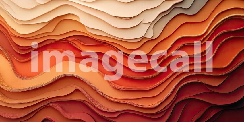 Cut and Layered Shapes Forming Geometric Terrain - Abstract Dimensional Background Design