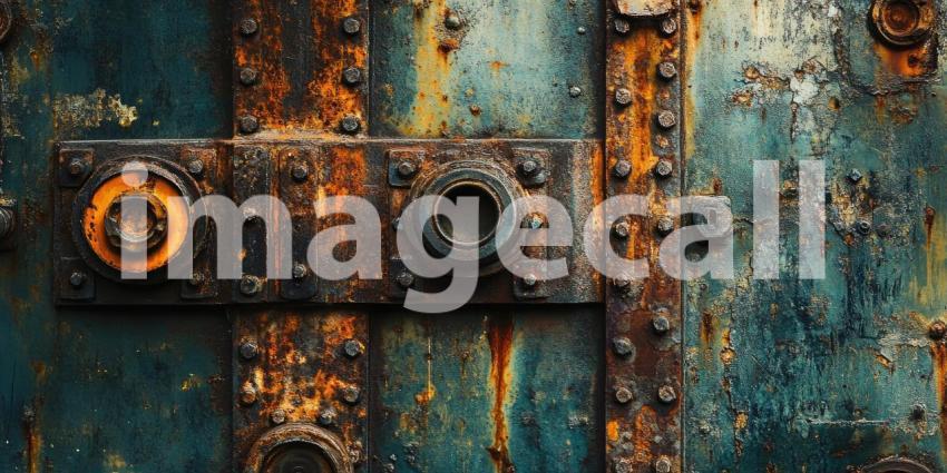 Dark Industrial Grunge Texture with Scratches and Rust, Rough and Aged Background Design