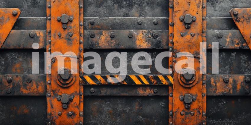 Dark Industrial Steel Texture with Realistic Rust and Scratches, Rough and Aged Background Design