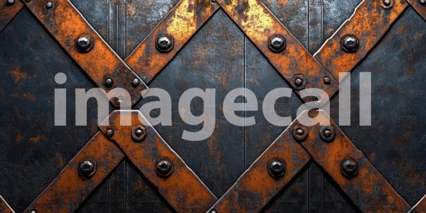 Dark Industrial Steel Texture with Realistic Rust and Scratches, Rough and Aged Background Design