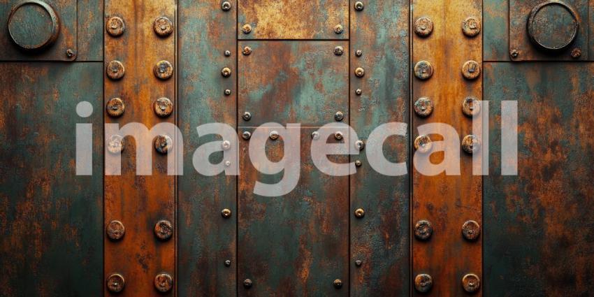 Dark Industrial Steel Texture with Realistic Rust and Scratches, Rough and Aged Background Design