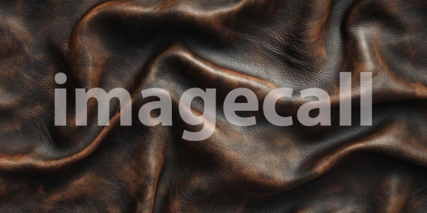 Dark Leather with Fine Wrinkles and Depth, Textured and Luxurious Background Design