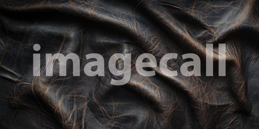 Dark Leather with Fine Wrinkles and Depth, Textured and Luxurious Background Design