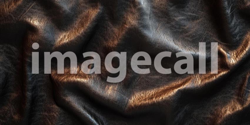 Dark Leather with Fine Wrinkles and Depth, Textured and Luxurious Background Design