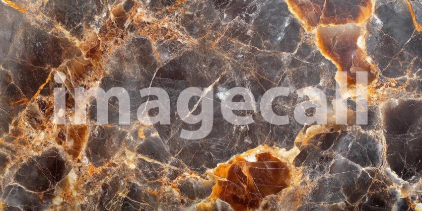 Dark Marble Texture with Golden Veins, Elegant and Luxurious Background Design