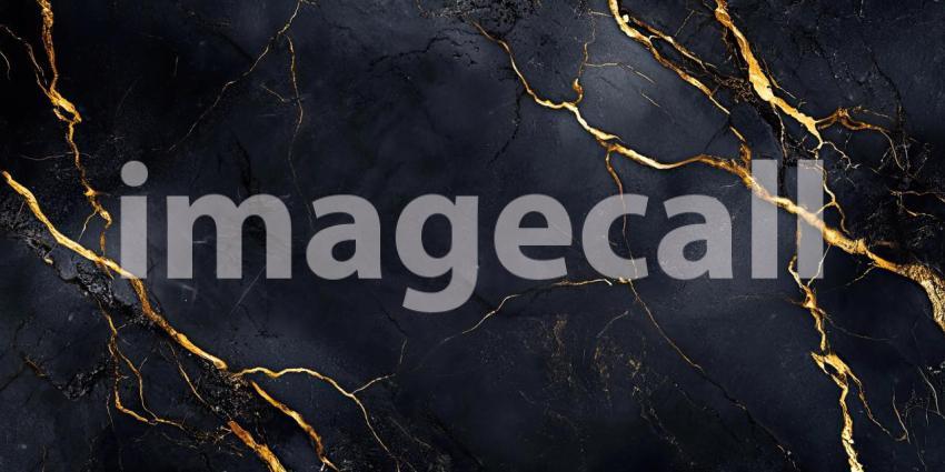Dark Marble with Gold Veins, Elegant and Luxurious Background Design