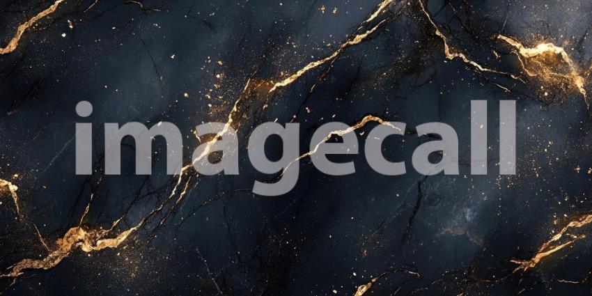 Dark Marble with Gold Veins, Elegant and Luxurious Background Design