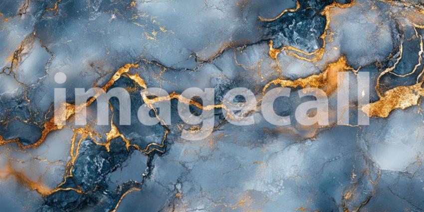 Dark Marble with Gold Veins and Soft Reflections, Elegant and Luxurious Background Design