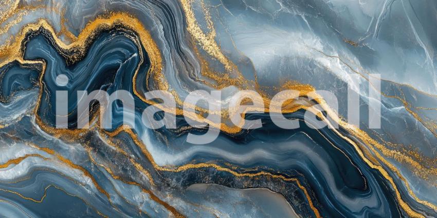 Dark Marble with Gold Veins and Soft Reflections, Elegant and Luxurious Background Design