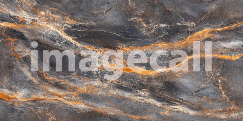 Dark Marble with Golden Veins, Elegant and Rich Background Design