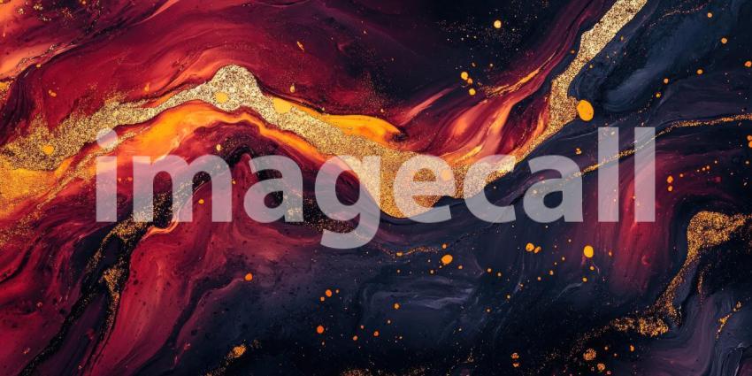 Dark Marble with Golden Veins, Elegant and Rich Background Design