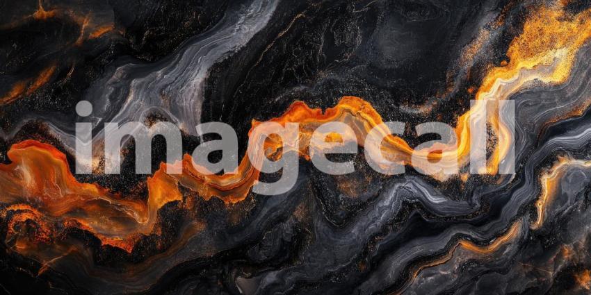 Dark Marble with High-Contrast Veins, Bold and Striking Background Design