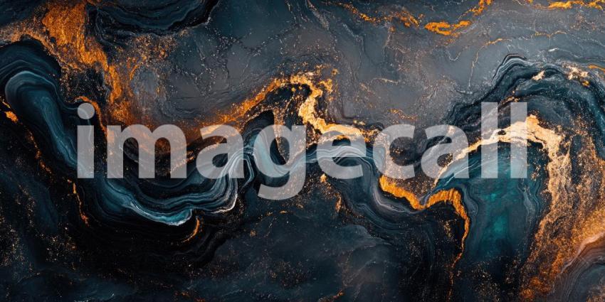 Dark Marble with High-Contrast Veins, Bold and Striking Background Design
