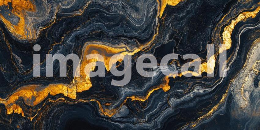 Dark Marble with High-Contrast Veins, Bold and Striking Background Design