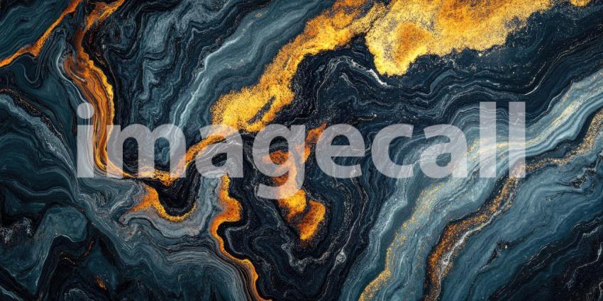Dark Marble with High-Contrast Veins, Bold and Striking Background Design