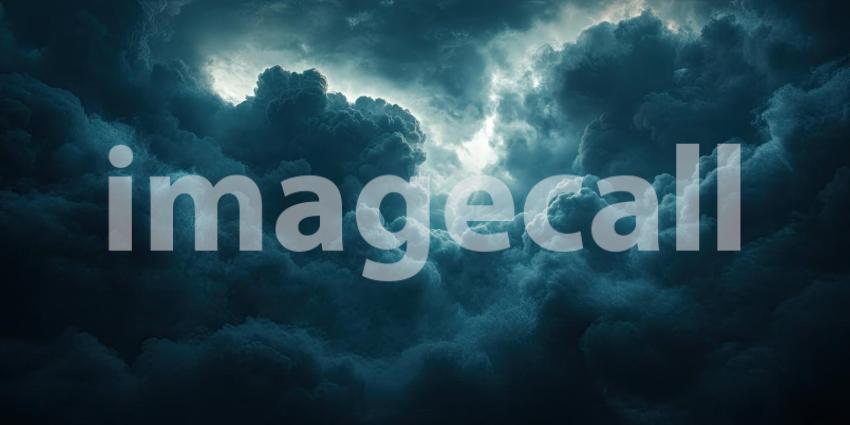 Dark Moody Cloud Formations with Cinematic Lighting, Dramatic Sky Background Design
