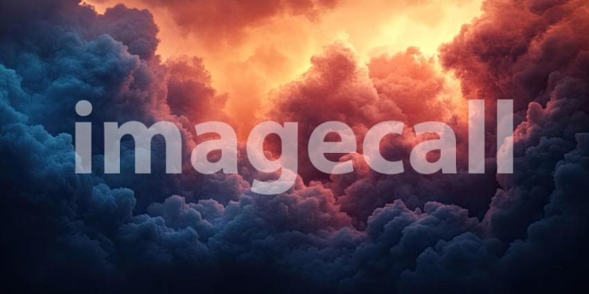 Dark Moody Cloud Formations with Cinematic Lighting, Dramatic Sky Background Design