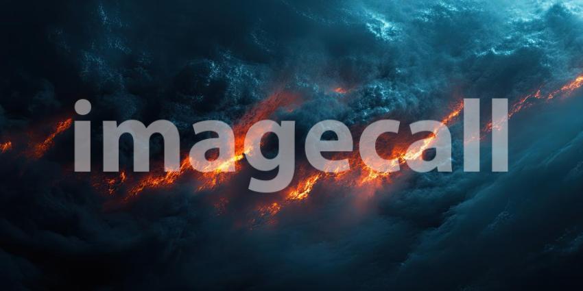 Dark Moody Clouds with Cinematic Lighting, Dramatic Sky Background Design