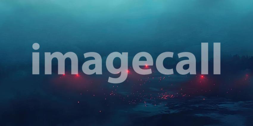 Dark Mystic Night with Glowing Fireflies and Soft Fog, Enchanting and Dreamy Background Design