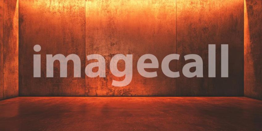 Dark Orange Concrete Interior, Bold and Modern Background Design