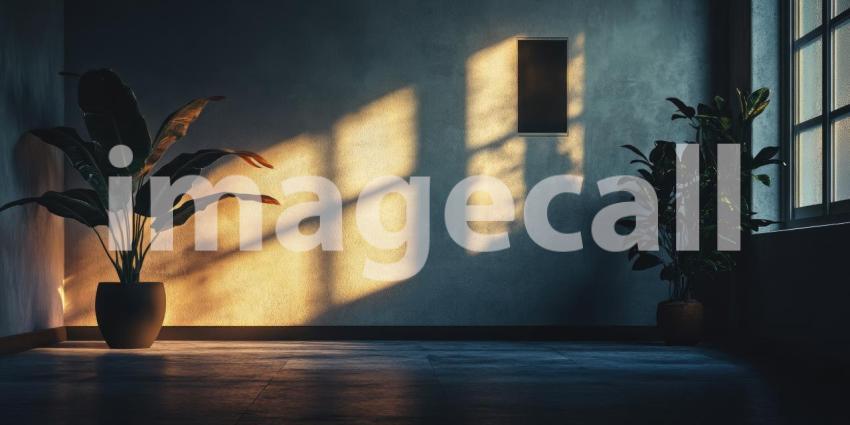 Dark Room with Light, Minimalist and Atmospheric Background Design