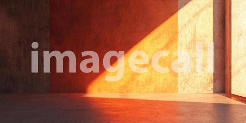 Dark Orange Concrete Interior, Bold and Modern Background Design