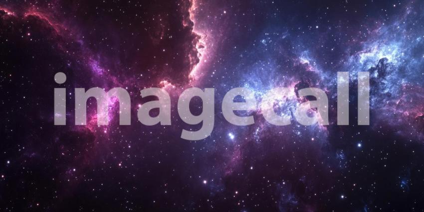 Dark Galaxy with Glowing Neon Stars, Cosmic and Vibrant Background Design