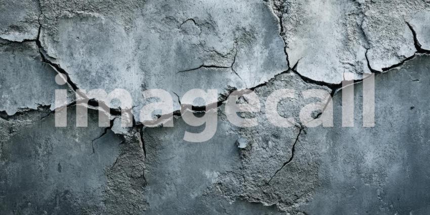 Dark Grunge Concrete Wall with Scratches and Cracks, Rough and Edgy Background Design