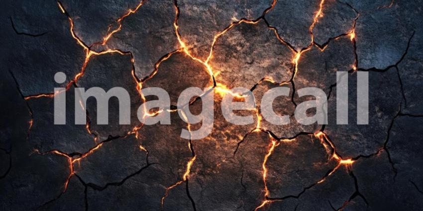 Dark Grunge Cracked Wall with Eerie Lighting, Haunting and Atmospheric Background Design