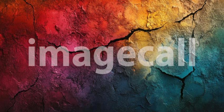 Dark Grunge Textured Wall with Subtle Cracks, Rough and Moody Background Design