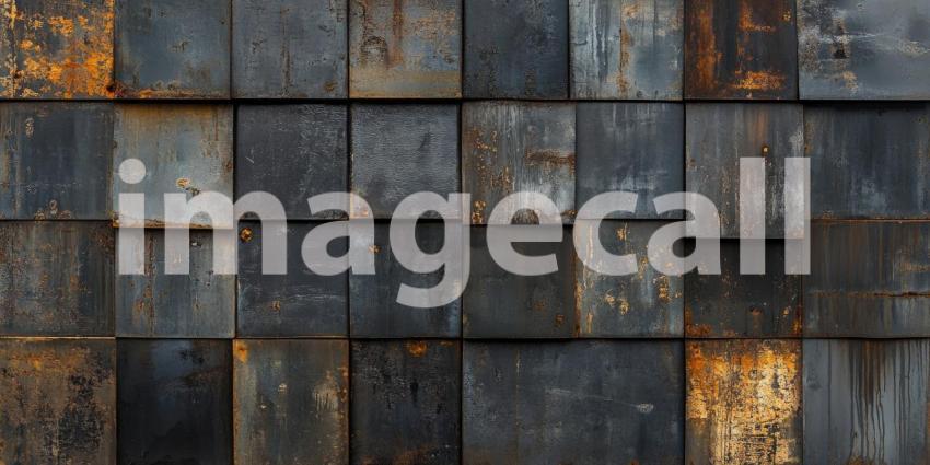 Dark Industrial Metal Texture with Scratches and Rust, Rough and Weathered Background Design