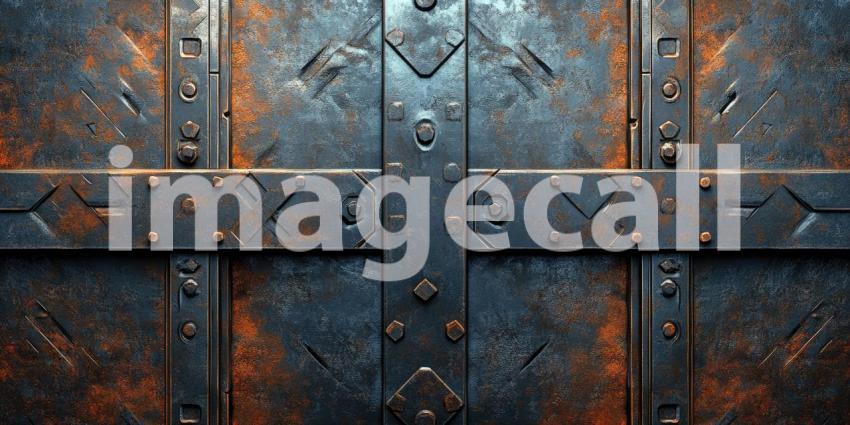 Dark Industrial Metal Texture with Scratches and Rust, Rough and Weathered Background Design