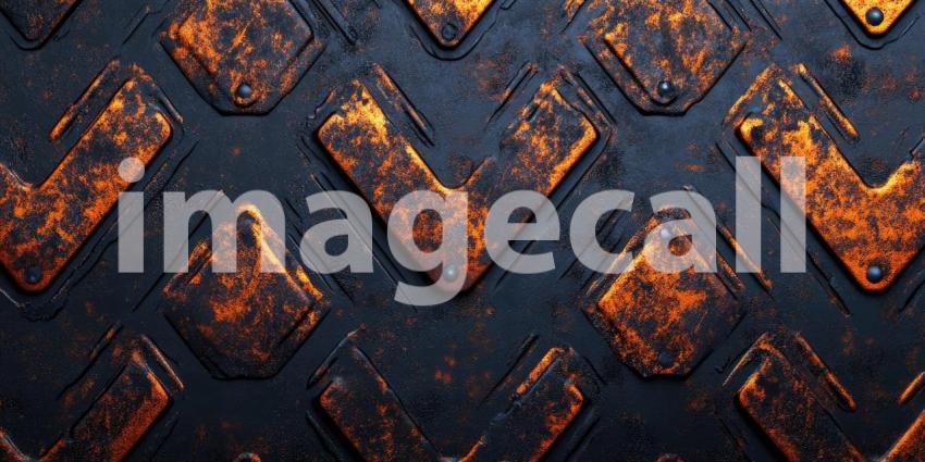 Dark Industrial Steel Texture with Realistic Rust and Scratches, Rough and Aged Background Design