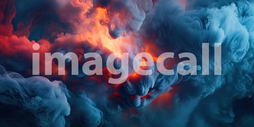 Dark Smoke Swirls Over a Gray Surface, Mysterious and Atmospheric Background Design