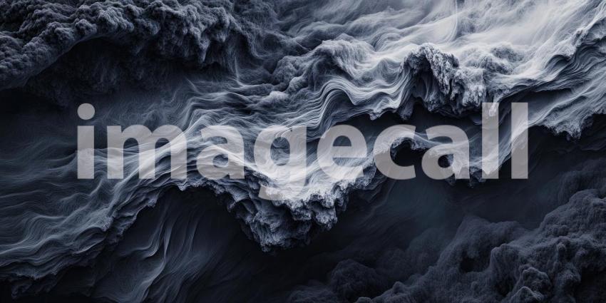 Dark Smoke Swirls Over a Gray Surface, Mysterious and Atmospheric Background Design