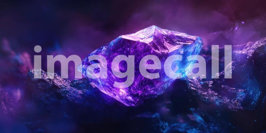 Dark Space Nebula with Purple and Blue Cosmic Dust, Mystical and Vibrant Background Design