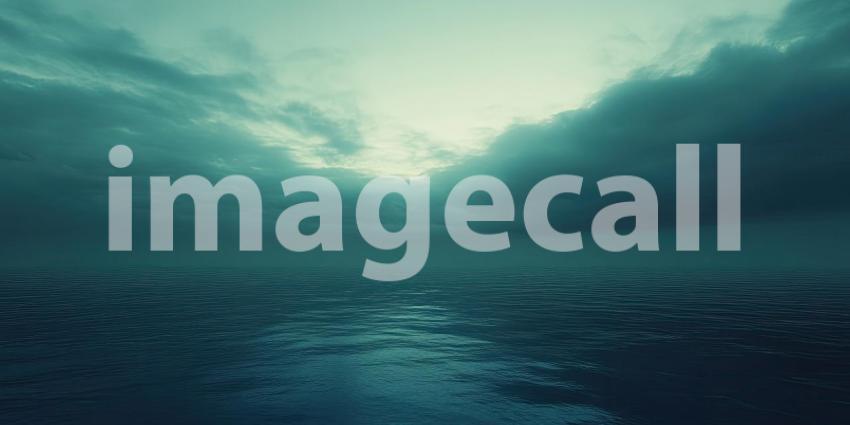 Dark Storm Clouds Rolling Over an Endless Ocean Horizon, Dramatic and Intense Background Design