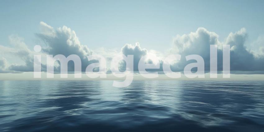 Dark Storm Clouds Rolling Over an Endless Ocean Horizon, Dramatic and Intense Background Design
