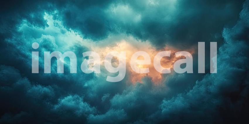 Dark Stormy Clouds Forming in the Distance, Intense and Foreboding Background Design