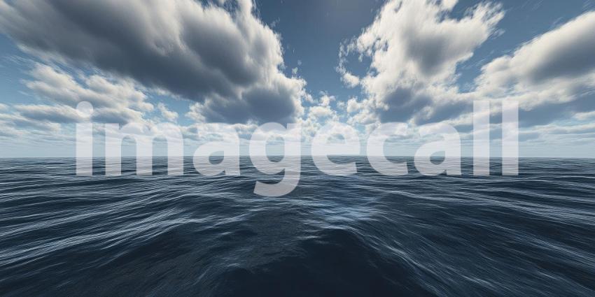 Dark Storm Clouds Rolling Over an Endless Ocean Horizon, Dramatic and Intense Background Design