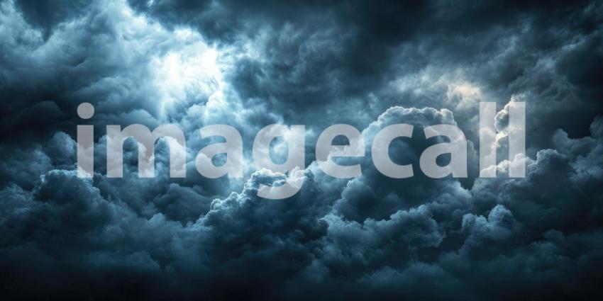 Dark Stormy Clouds Forming in the Distance, Intense and Foreboding Background Design